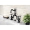 Kingston Brass Bridge Bathroom Faucet with Brass PopUp, Matte Black KS7970TX - alternate 5